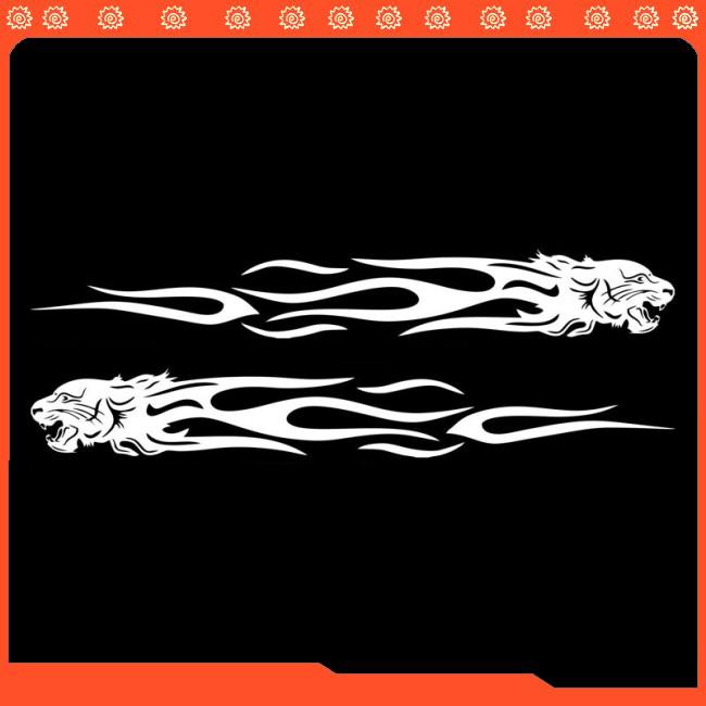 Decal dán trang trí hình ngọn lửa độc đáo cho xe hơi