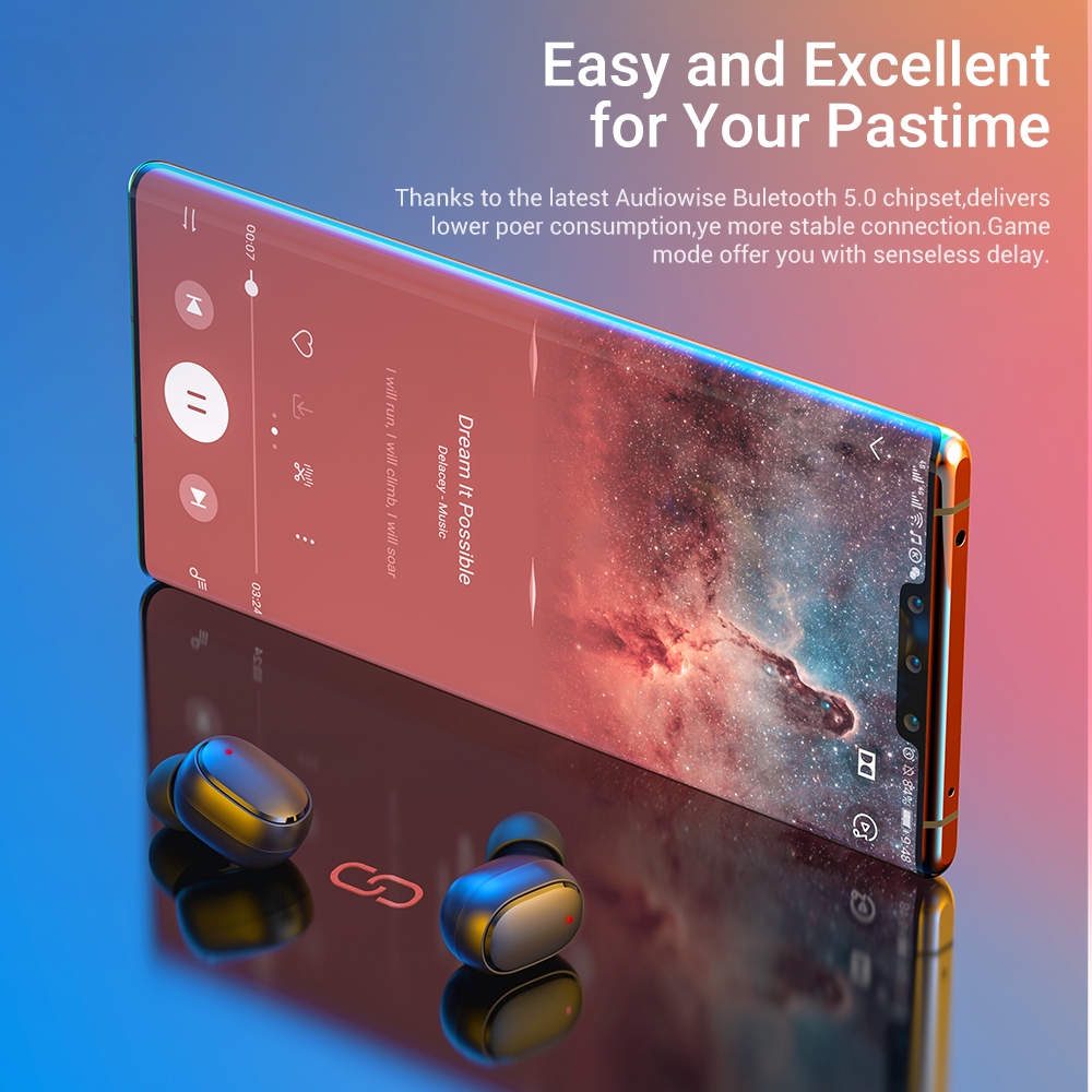 Tai Nghe Bluetooth TOPK T24 TWS Hỗ Trợ  BT5.0 Không Dây Dành Cho Điện Thoại iPhone Samsung Huawei Xiaomi | WebRaoVat - webraovat.net.vn