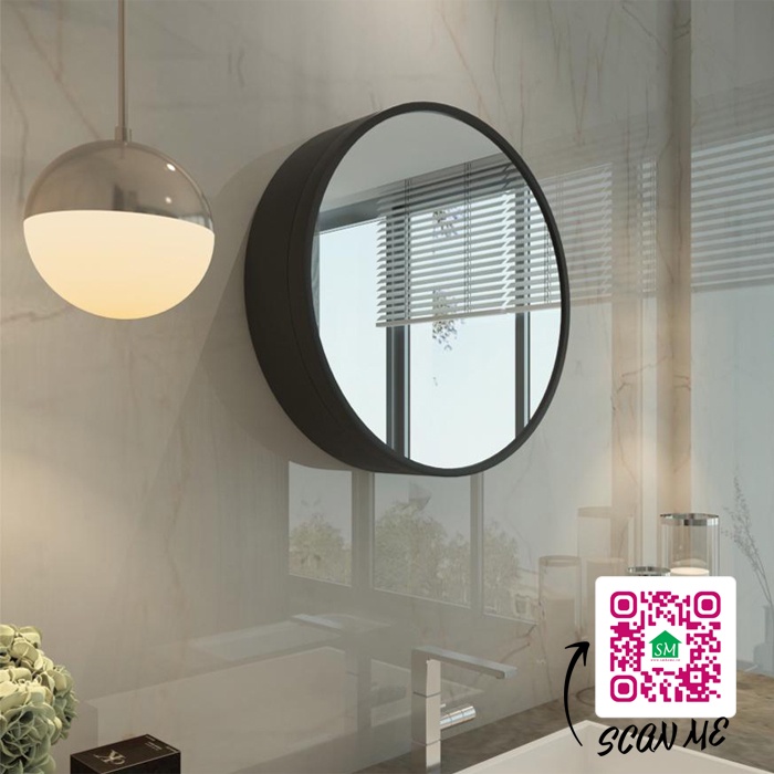 TỦ GƯƠNG TRÒN TREO TƯỜNG PHÒNG TẮM SMHOME NT05