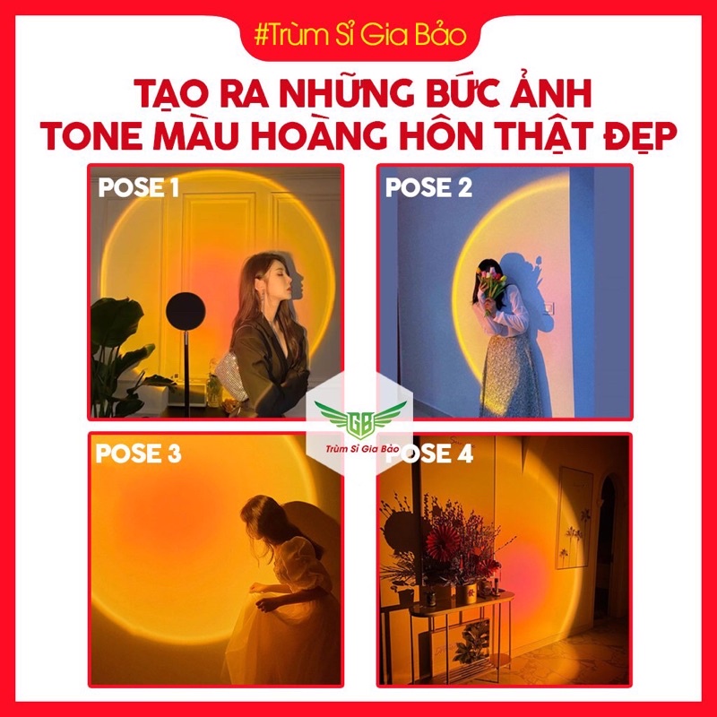 Đèn Hoàng Hôn SUNSET 4 Màu In 1 Quay Tiktok ,Live Tream , Sống Ảo .