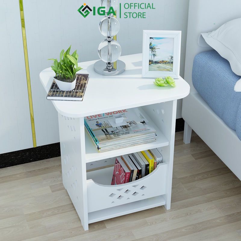 Bàn nhỏ, kệ đầu  chất liệu gỗ pvc cao cấp IG357