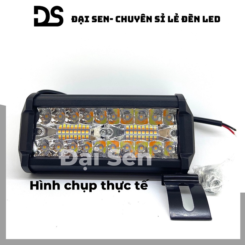 Đèn Led work lightl siêu sáng 120W 12V 7 Inch lắp cho ô tô, xe tải, tàu thuyền, ban công