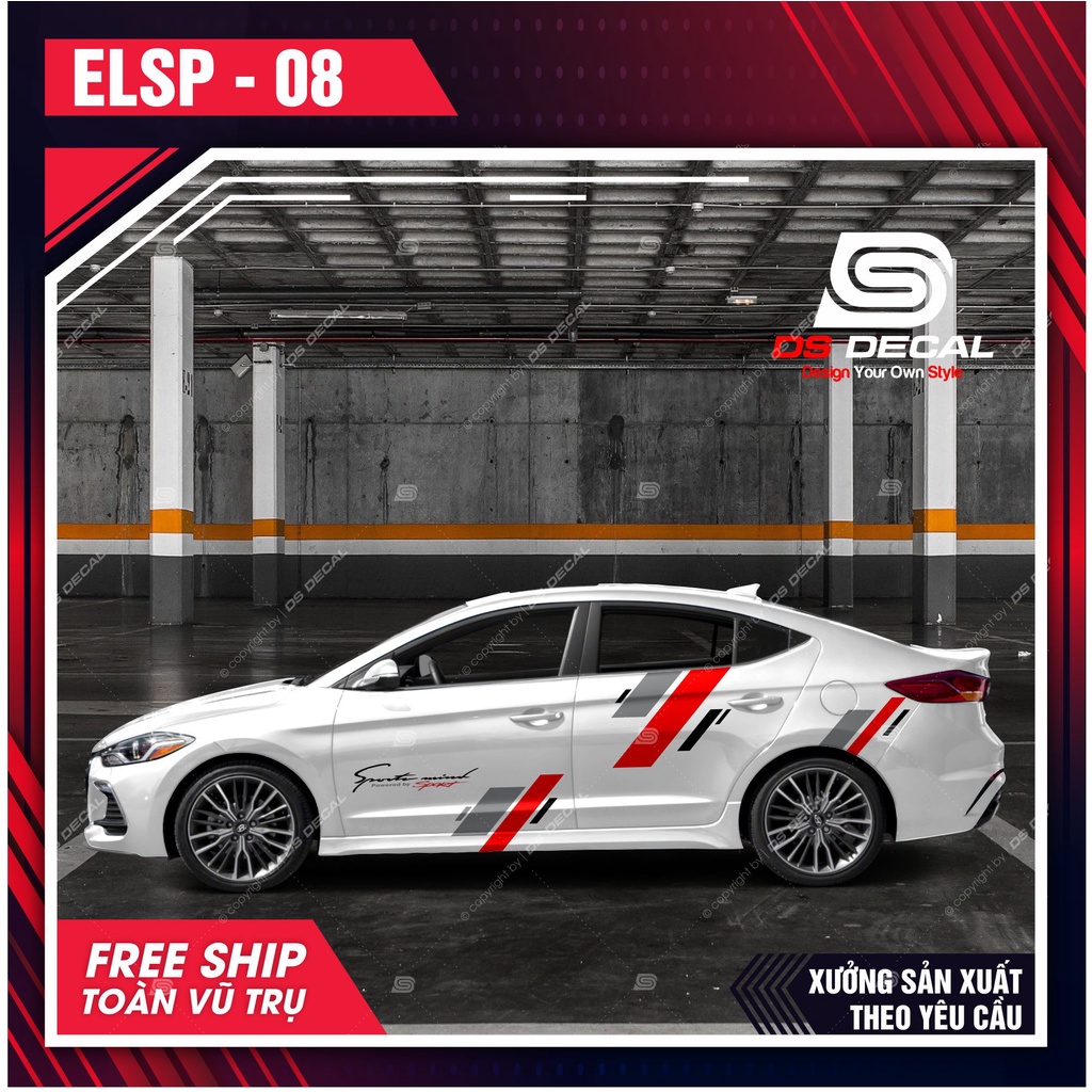 TOP 9 mẫu tem Hyunndai Elantra HOT nhất 2022, tem sườn dán xe ô tô, Decal dán sườn ô tô DS Decal