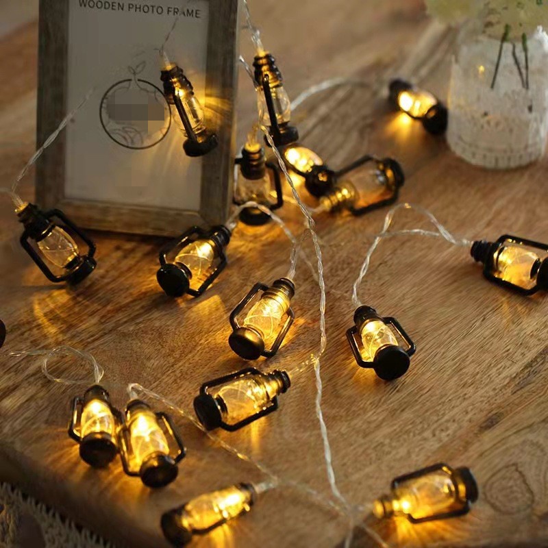 Dây Đèn Led 10 Bóng Dài 1M Hình Vòng Hoa Trang Trí Lễ Hội, Halloween
