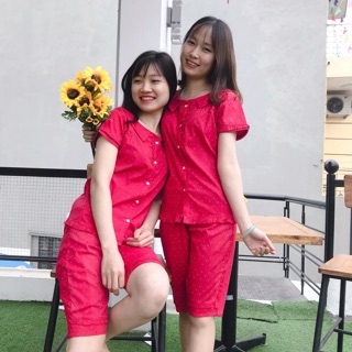 Bộ mặc nhà thô kate hàn cao cấp