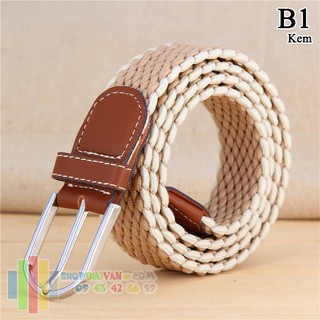 Thắt lưng vải dù co giãn mã B - 12 màu lựa chọn