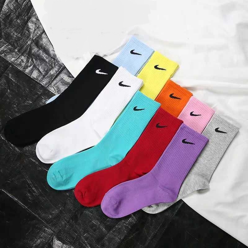 Tất vớ nữ cổ cao phong cách vintage siêu cute họa tiết chữ NIKE nhiều màu phá cách trẻ trung T09