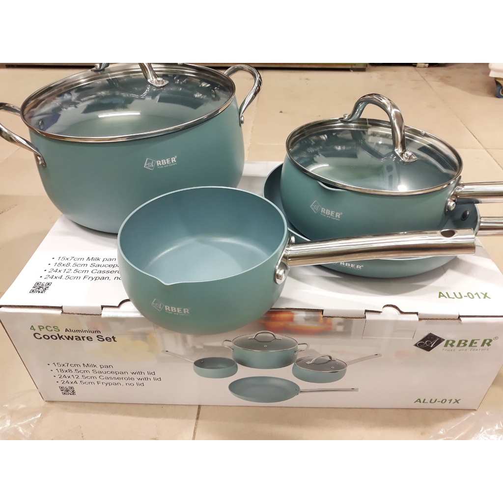 Bộ nồi 4 món Arber Aluminium-01X