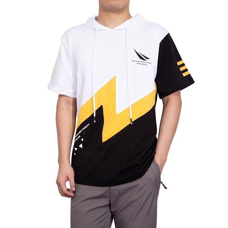 Set áo cotton ngắn tay có nón và quần dài cosplay Game Honkai Impact 3 Kiana Kaslana