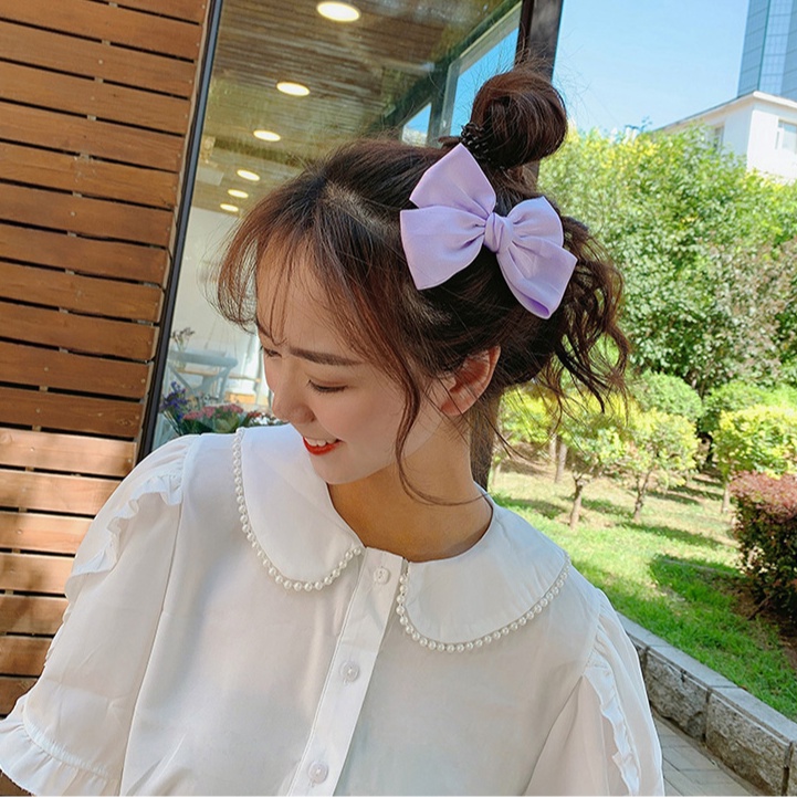 Kẹp Tóc Phối Nơ Ngọt Ngào Phối Màu Xinh Xắn Dành Cho Nữ