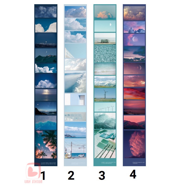 Sticker lomo dán lomography phong cảnh 5cm x 35cm | BST004