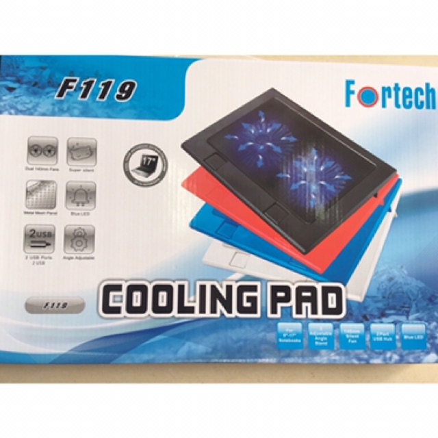 Đế Tản Nhiệt Laptop FORTECH F119 2Fan - CHÍNH HÃNG