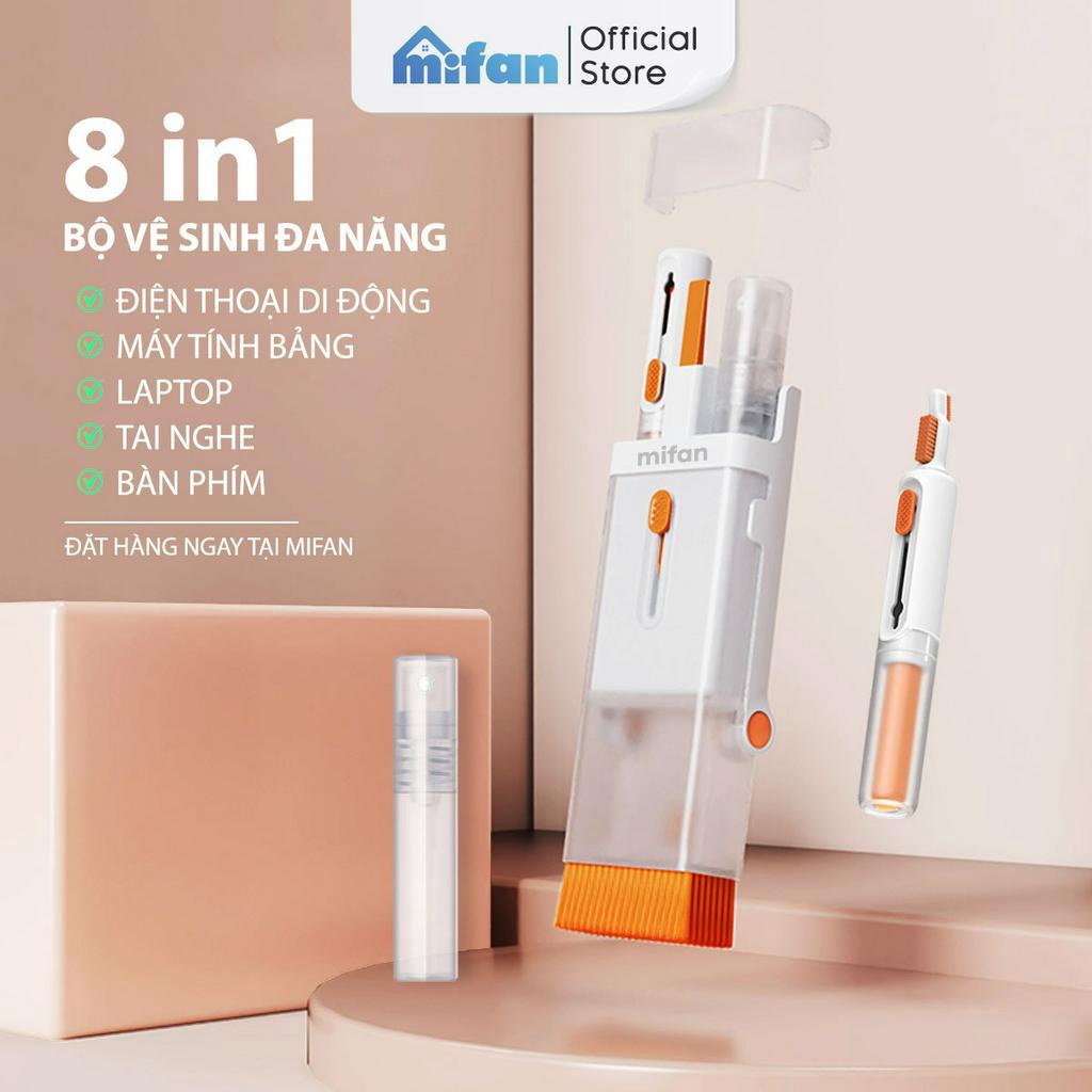 Bộ dụng cụ vệ sinh tai nghe bluetooth, điện thoại, máy tính, laptop đa năng 8 trong 1 cao cấp Mifan Q6X 2023