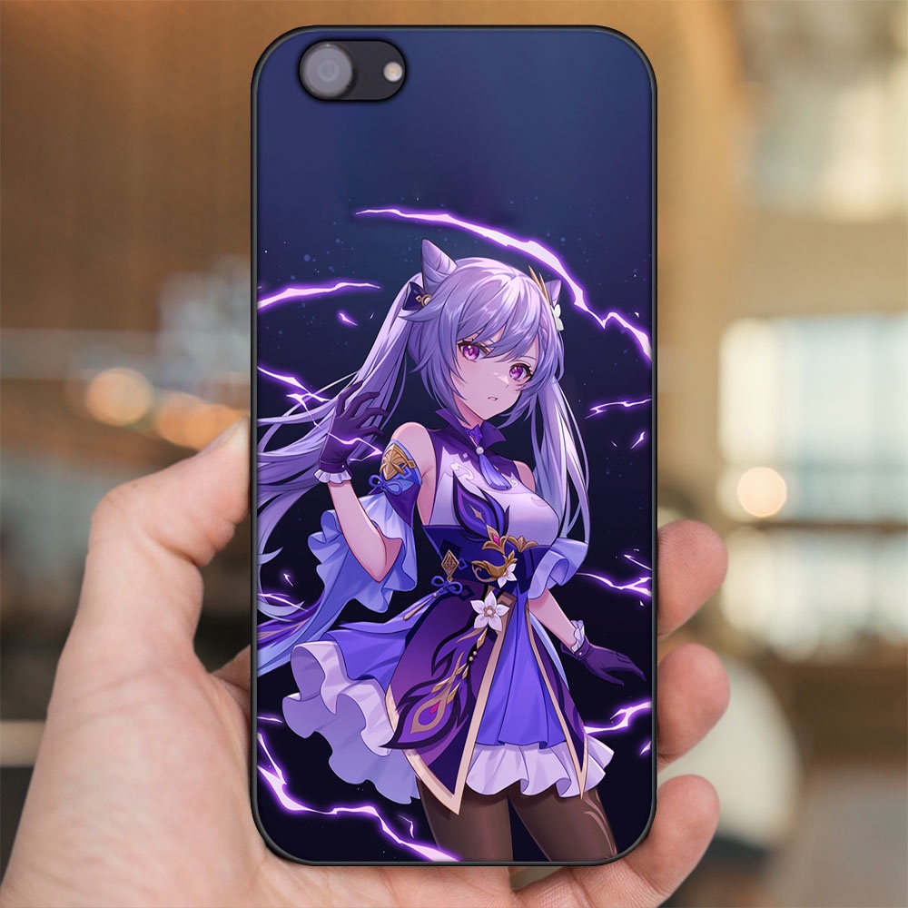 Ốp lưng Oppo F7 Youth viền đen in hình Keqing Genshin Impact