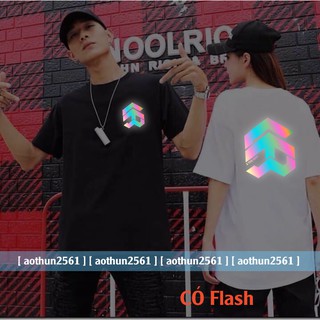 FREESHIP Áo Thun Tay Lỡ Nam Nữ Phản Quang Đa Sắc 5 The Way Siêu Chất