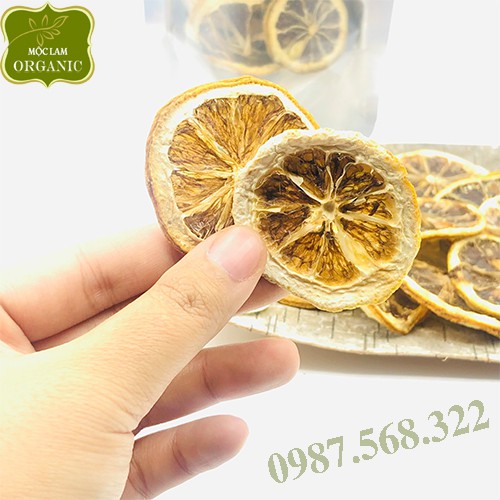 Chanh vàng thát lát sấy khô cao cấp nguyên miếng Mộc Lam Túi zíp 100g