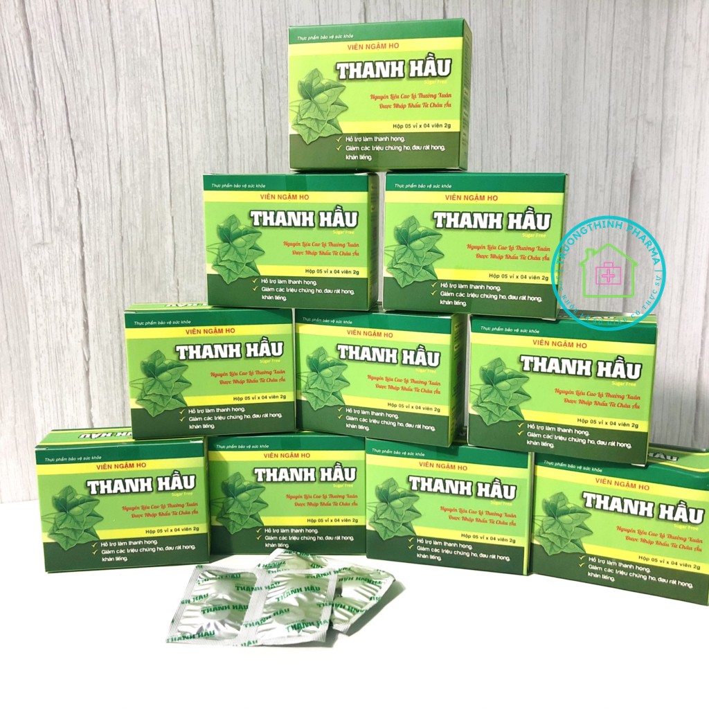 Viên ngậm ho giảm đau rát họng, làm thanh họng THANH HẦU