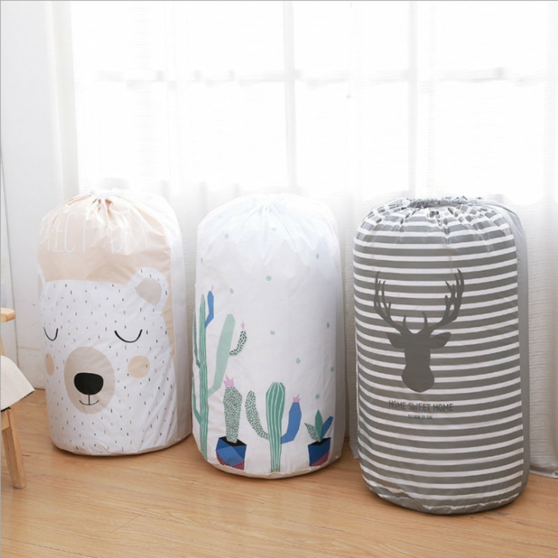 Túi đựng chăn màn quần áo chất liệu PEVA có dây rút