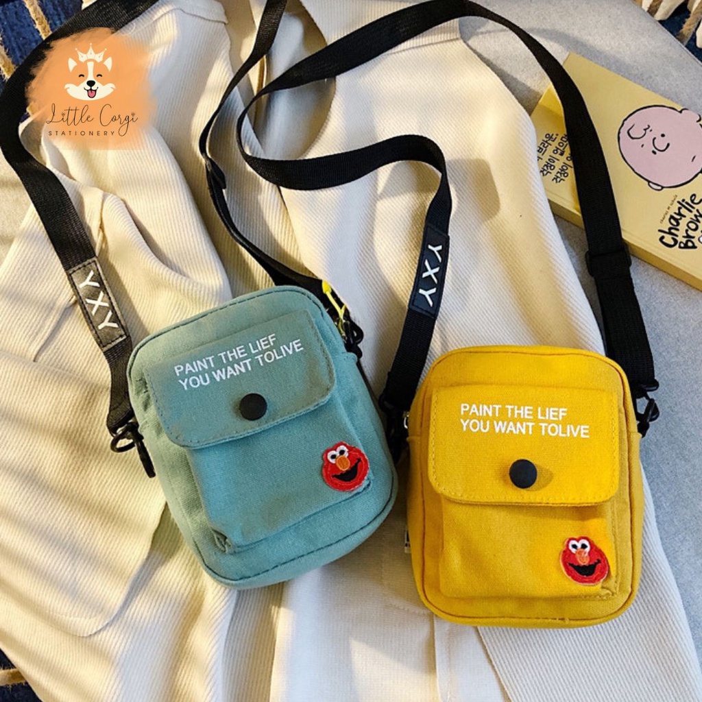 Túi balo đeo chéo mini nhiều màu dễ thương phong cách đơn giản