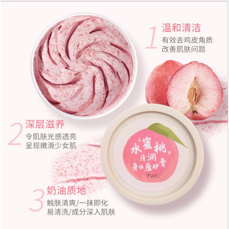 (Sỉ Siêu rẻ) Tẩy Da Chết toàn thân Heyxi Đào 200g, Heyxi Peach Clear Body Crub siêu thích TDC