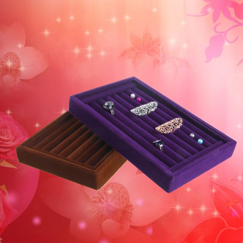 Hộp Trưng Bày Nhẫn Bằng Nhung Kích Thước 22.5 * 14.5cm