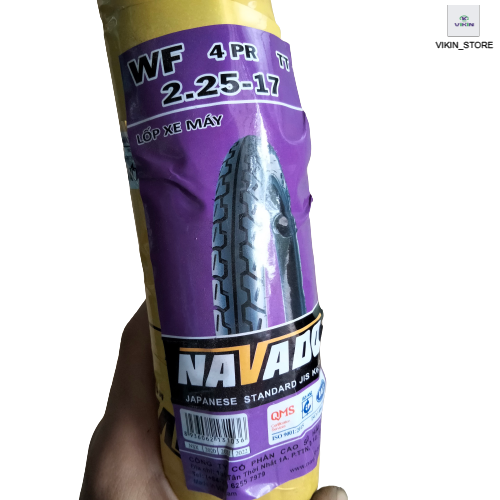 Vỏ cho xe Wave , bánh trước 2.25-17-4 PR và bánh sau 2.50-17 -6PR chính hãng NAVADO