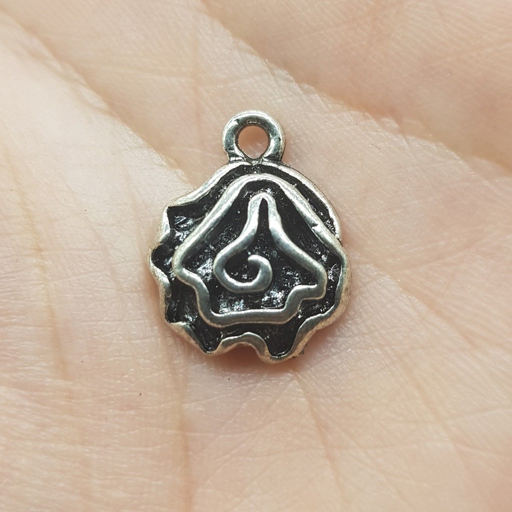 Charm hình Hoa - Lá - Trái tim dạng treo, dạng nối để làm mặt dây chuyền, phối vòng - Mỹ ký (tỉ lệ bạc 7-10%)