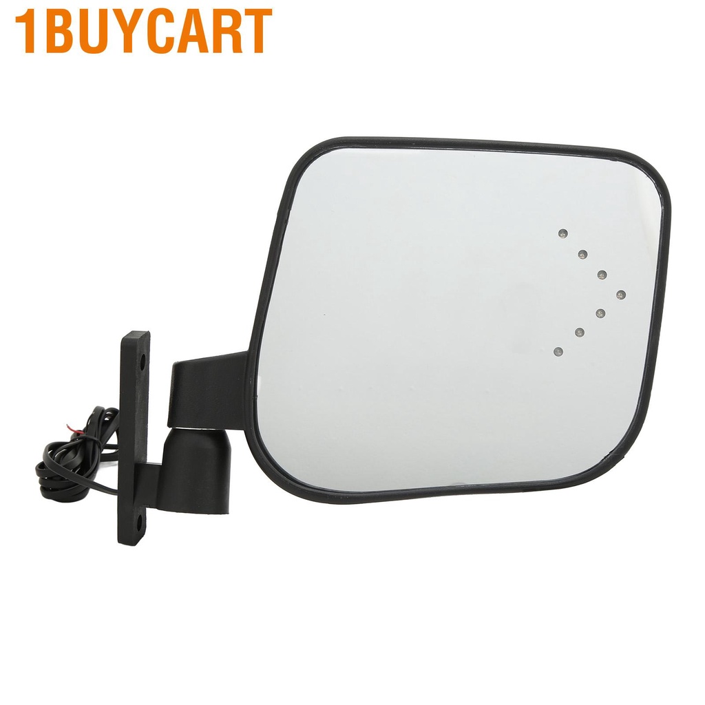 1buycart Rearview Mirror with Turn Signal Light Pair Club Car LED Side Replacement for EZGO Modification
