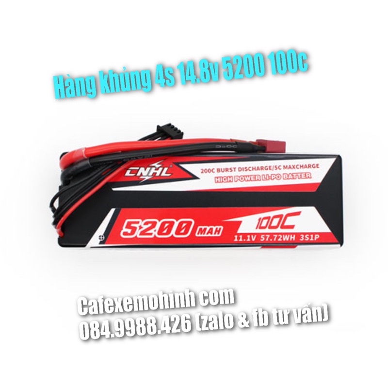 Pin lipo CNHL 4s 5200 14.8v xã 100c cực mạnh cho đồ chơi RC