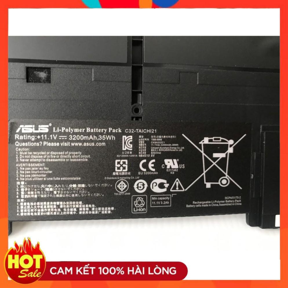 HÀNG ZIN  Pin (Battery) Asus Ultrabook Taichi 21 21-DH51 21-DH71 21-UH51 C32-TAICHI21 Original