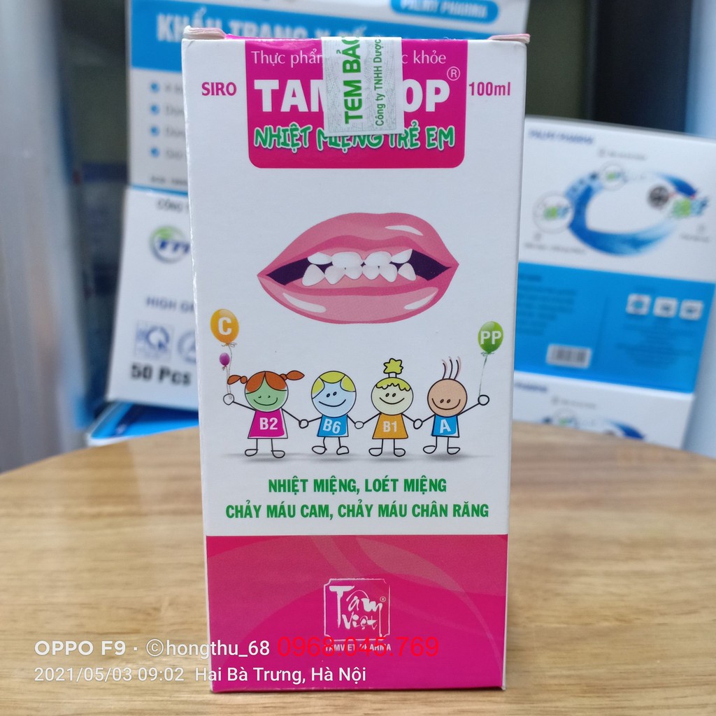 Siro nhiệt miệng TAMETOP trẻ em chai 100ml