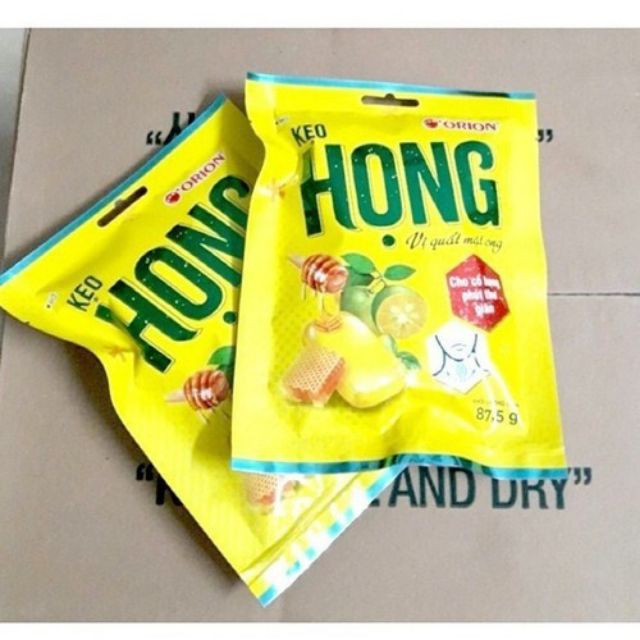 5 Gói Kẹo ngậm họng Orion Vị Quất Mật ong gói 87,5g (25 viên) Giúp giảm ho, long đờm