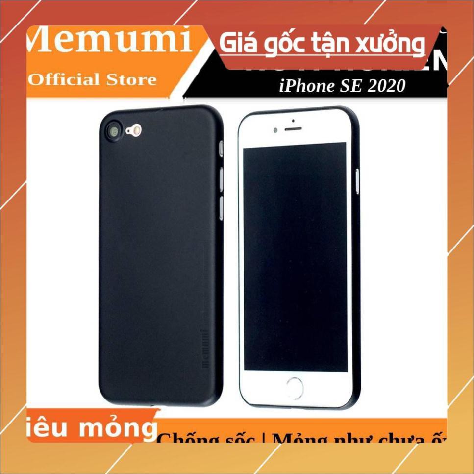 Ốp lưng nhám cho iPhone SE 2020 / iPhone 7 / iPhone 8 hiệu Memumi (có gờ bảo vệ camera, mỏng 0.3mm) - Hàng chính hãng