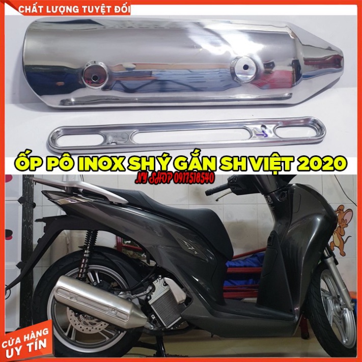 ỐP PÔ INOX SH Ý GẮN SH 2020 Ảnh thật Sp