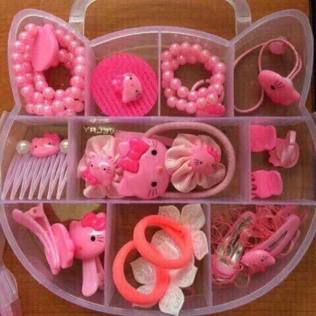Hộp cột tóc nơ hello kitty cho bé