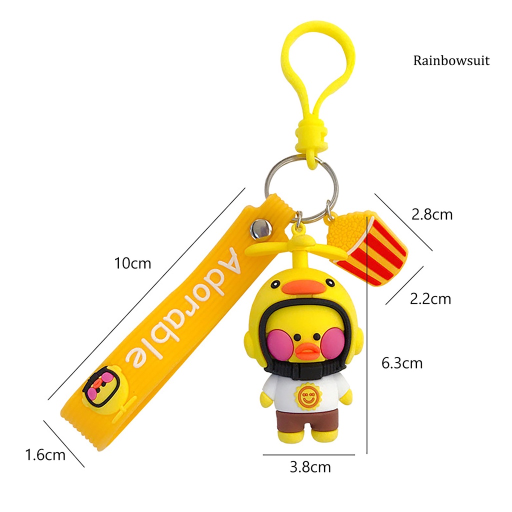 Móc Khóa Hình Vịt Vàng Đeo Balo Đa Năng Dễ Thương