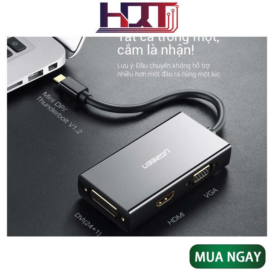 Bộ chuyển đổi Mini DisplayPort sang HDMI, DVI và VGA UGREEN MD114 Hàng Chính Hãng
