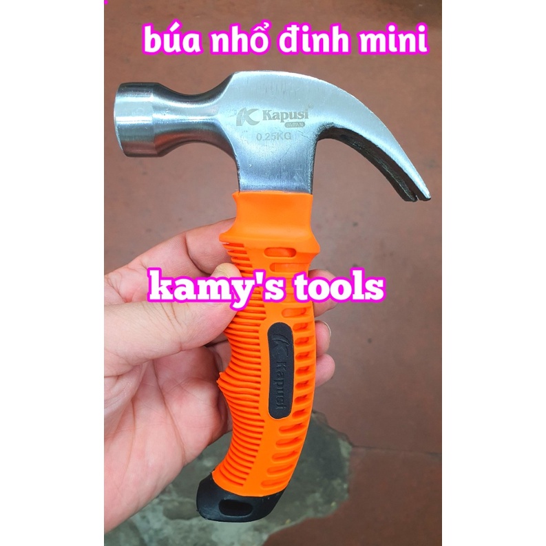Búa nhổ đinh cán lùn bọc nhựa Kapusi 250g