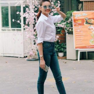 Áo sơ mi uni (TRẮNG, XANH)