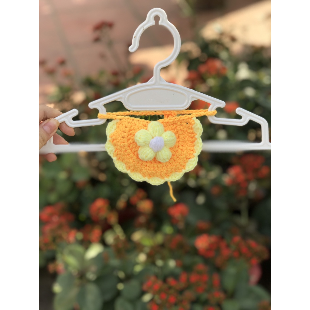 Vòng Cổ Cho Chó Mèo Vàng Cam