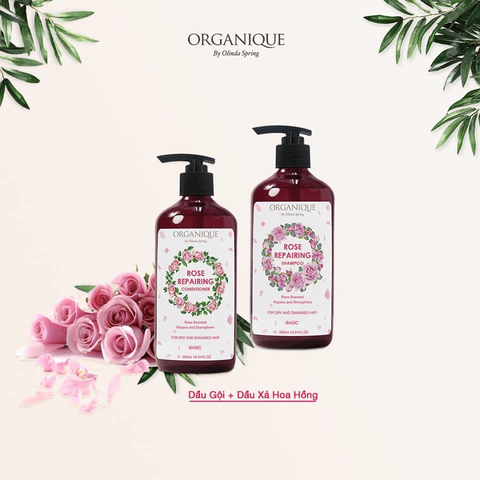 Dầu Xả Organique Dưỡng Tóc Hoa Hồng Rose Repairing Conditioner 500ml