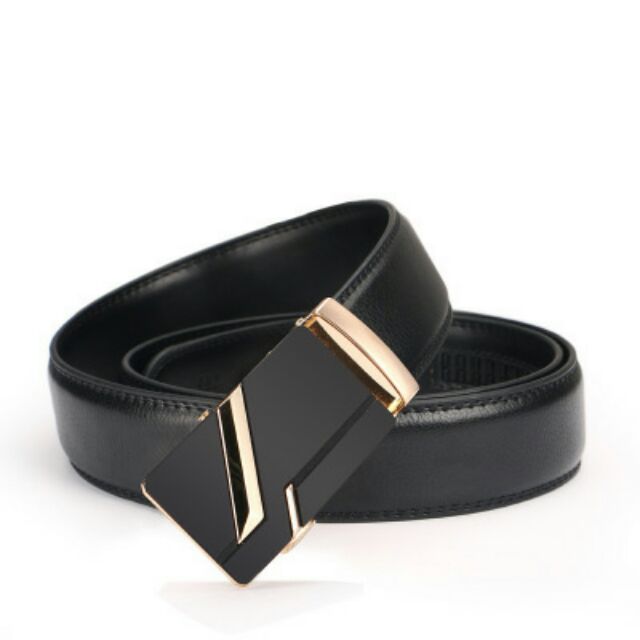 Thắt lưng nam [FREESHIP TỪ 50K]Thắt Lưng Da Nam Khóa Tự Động Cao Cấp Dây Nịt Nam Da Bò Thật 100% Mạ Vàng Bạc TLN190