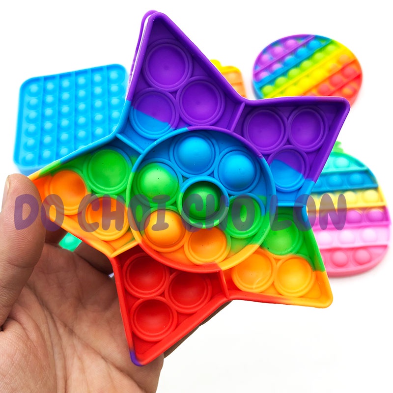 Đồ Chơi Bóp Tay Xả Stress - Đồ chơi POP IT Giảm căng thẳng silicon áp lực tròn và vuông