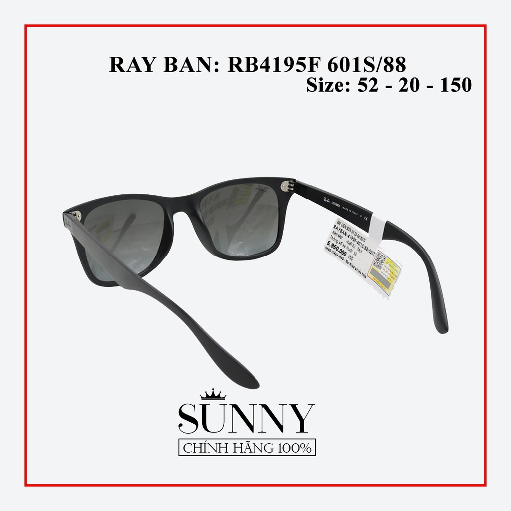 RB4195F 601S/88- kính mát Rayban chính hãng , bảo hành toàn quốc, thiết kế dễ đeo bảo vệ mắt