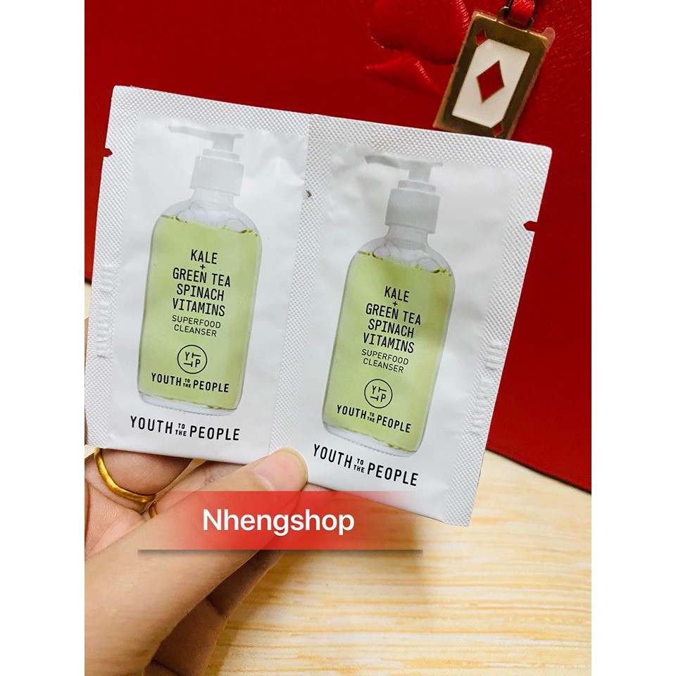 [Sample] Sữa rửa mặt Youth to the people Kale + Green Tea Spinach Vitamins