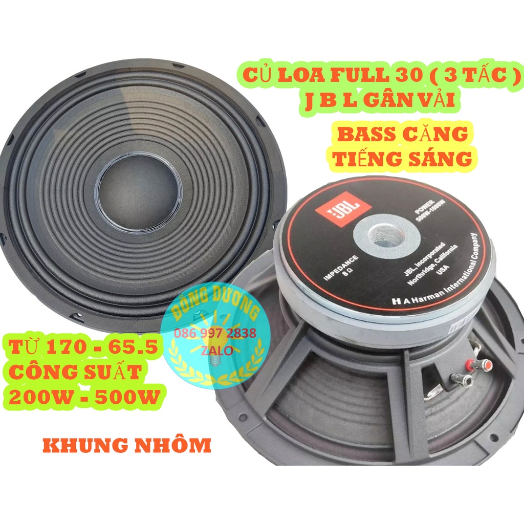 2 CỦ LOA BASS 3 TẤC JB L TỪ 170 COIL 65MM LIÊN DOANH - LOA BASS 30