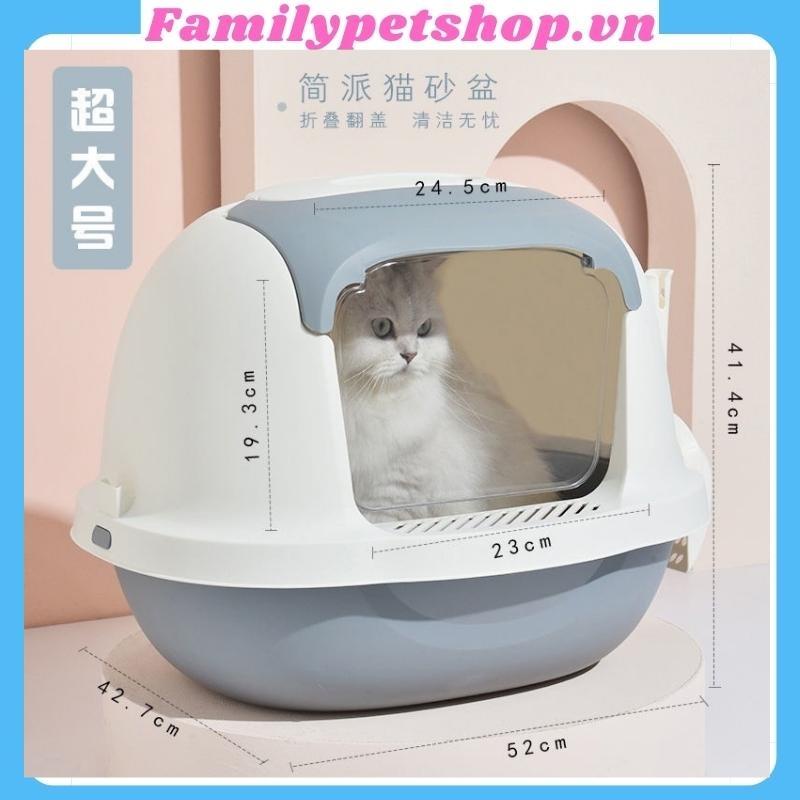 Nhà vệ sinh cho mèo cỡ lớn-Khay vệ sinh cho chó mèo kèm xẻng-familypetshop.vn