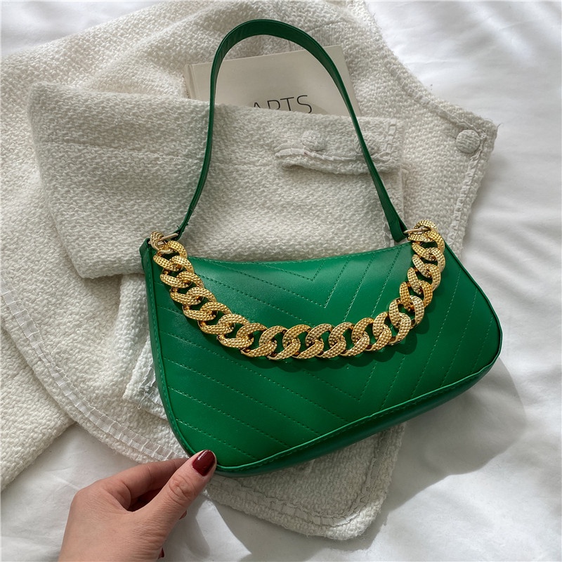 Túi đeo vai IELGY hình bán nguyệt phong cách cổ điển thời trang tùy chọn màu sắc dành cho nữ