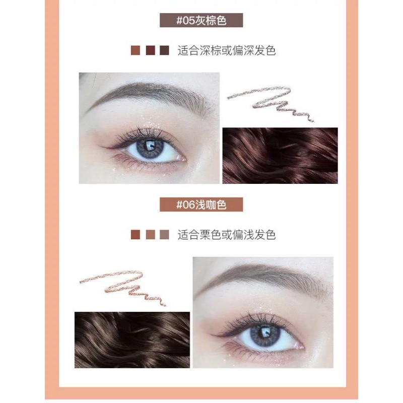 Chì kẻ mày 2 đầu Maxfine siêu mảnh gảy sợi nhiều màu tự nhiên E411 | BigBuy360 - bigbuy360.vn