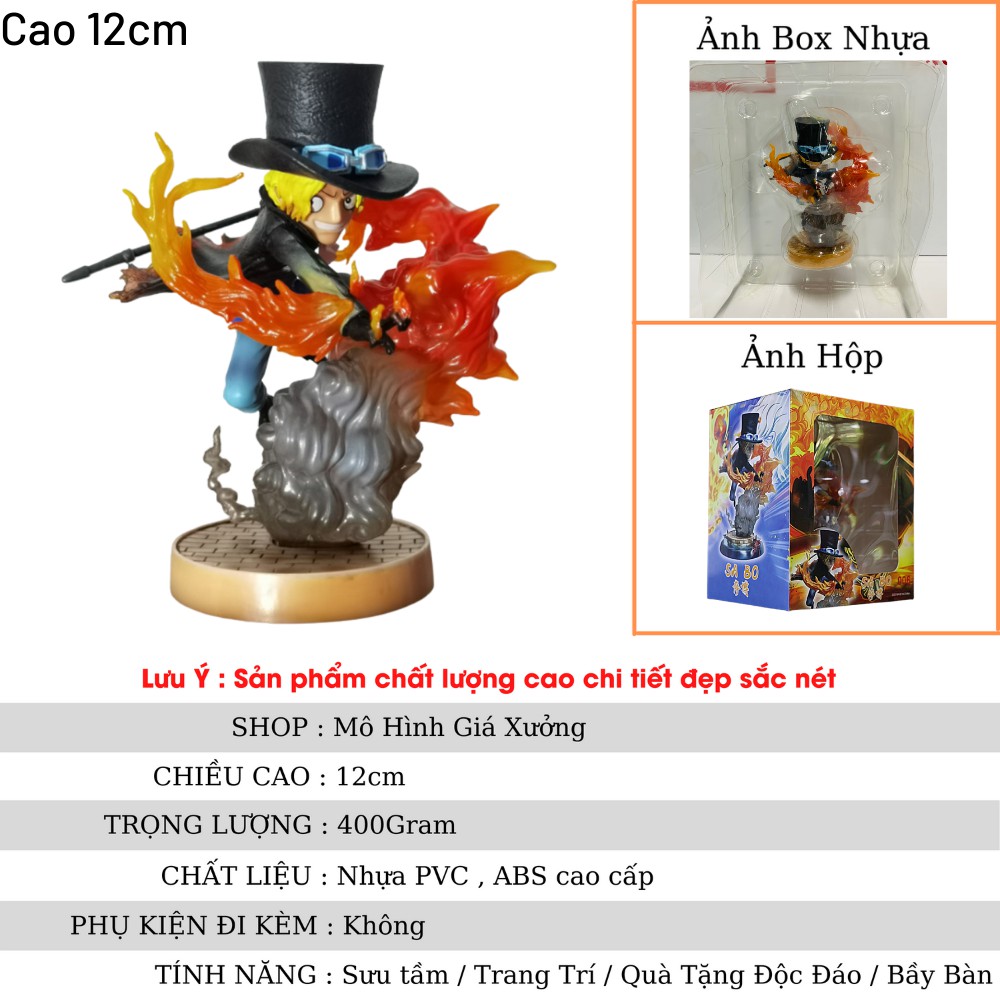 Mô hình One Piece Sabo siêu đẹp cao 12cm , trạng thái chiến đấu , figure mô hình one piece , mô hình giá xưởng